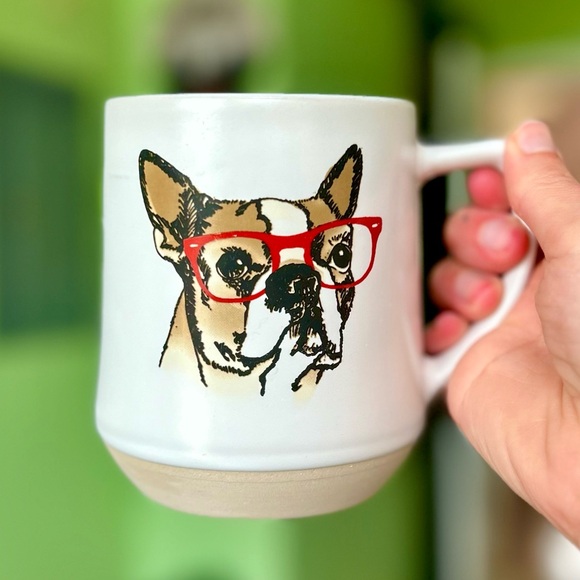 Other - Chic French Bulldog With Glasses Ceramic Coffee Tea Kitchen Dining Mug Cup
